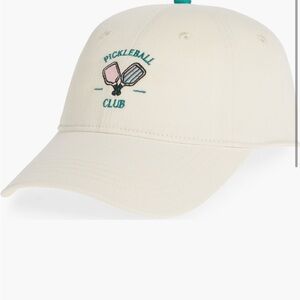 NWT FRASIER STERLING EMBROIDERED PICKLEBALL Cream Adjustable BASEBALL CAP